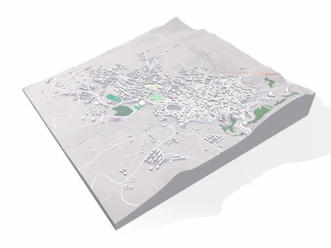 Cityscape Corleone Palermo Italy 3D Model