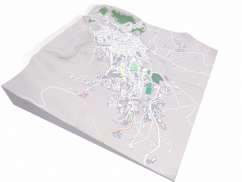 Cityscape Corleone Palermo Italy 3D Model