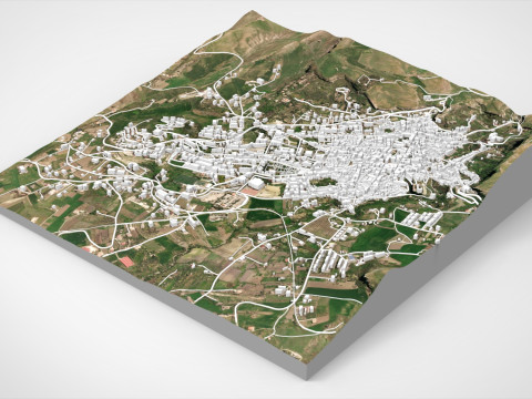 Cityscape Corleone Palermo Italy 3D Model