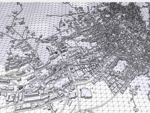 Cityscape Corleone Palermo Italy 3D Model