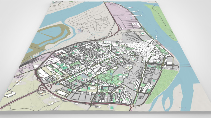 Cityscape Huelva Spain 3D Modell .c4d .max .obj .3ds .fbx .stl .blend