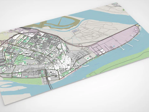 Cityscape Huelva Spain 3D Model