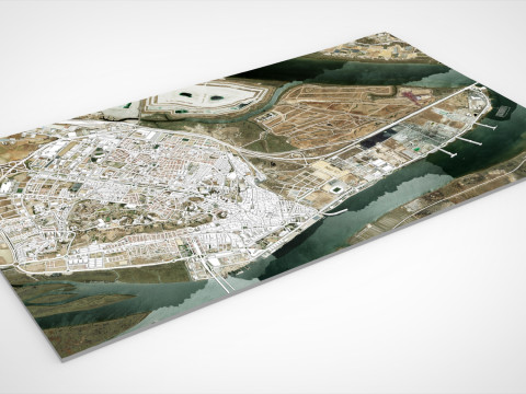 Cityscape Huelva Spain 3D Model