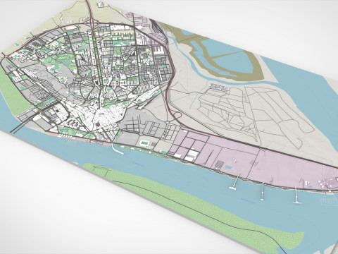 Cityscape Huelva Spain 3D Model