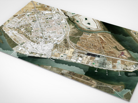 Cityscape Huelva Spain 3D Model