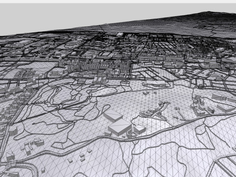 Cityscape Huelva Spain 3D Model