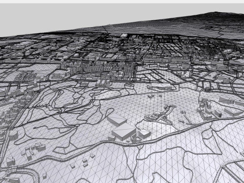 Cityscape Huelva Spain 3D Model