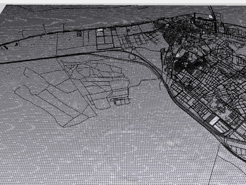 Cityscape Huelva Spain 3D Model