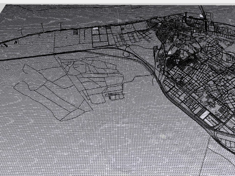 Cityscape Huelva Spain 3D Model