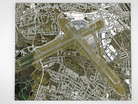 International airport Hamburg Germany 3D 모델