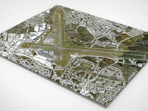 International airport Hamburg Germany 3D Model