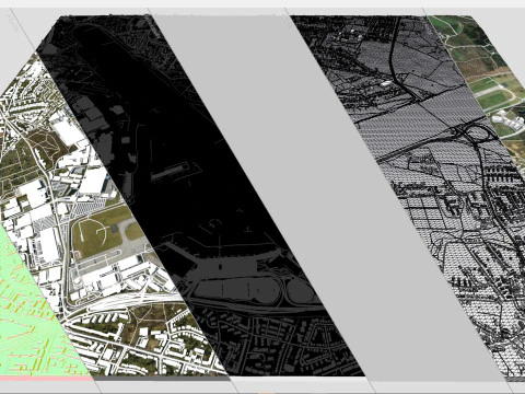 International airport Hamburg Germany 3D Model