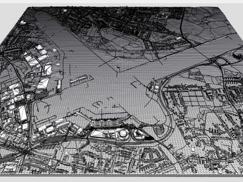 International airport Hamburg Germany 3D 모델