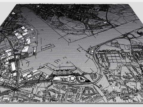 International airport Hamburg Germany 3D Model