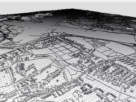 International airport Hamburg Germany 3D Model