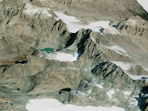 Mountain landscape Mount Gannett Alaska United States 3D 모델