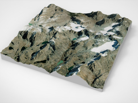 Mountain landscape Mount Gannett Alaska United States 3D 모델