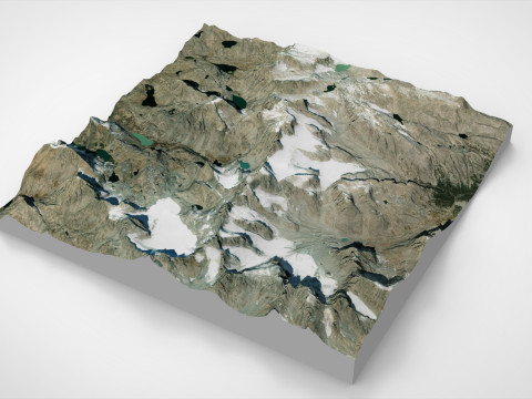 Mountain landscape Mount Gannett Alaska United States 3D 모델