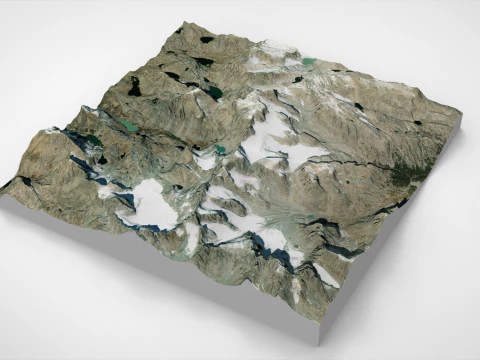 Mountain landscape Mount Gannett Alaska United States 3D Model