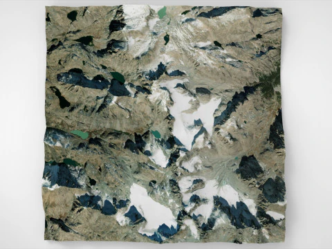 Mountain landscape Mount Gannett Alaska United States 3D Model