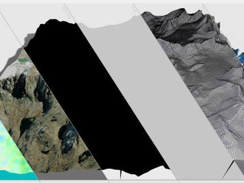 Mountain landscape Mount Gannett Alaska United States 3D 모델