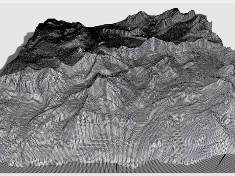 Mountain landscape Mount Gannett Alaska United States 3D 모델