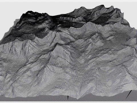Mountain landscape Mount Gannett Alaska United States 3D Model