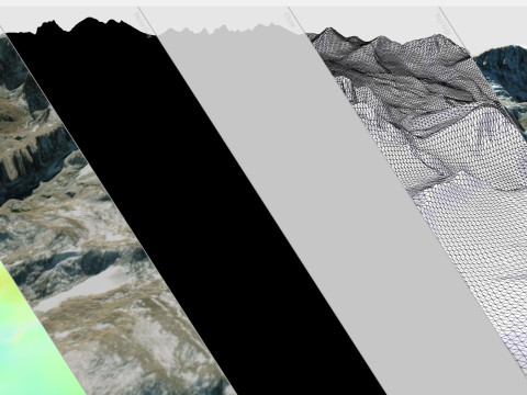 Mountain landscape Mount Gannett Alaska United States 3D 모델
