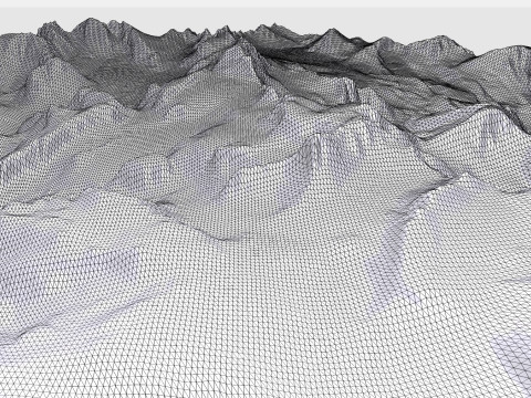 Mountain landscape Mount Gannett Alaska United States 3D 모델