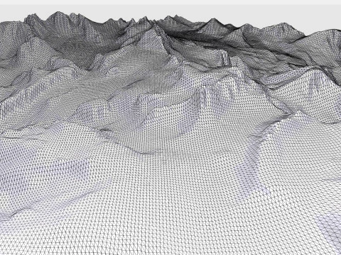 Mountain landscape Mount Gannett Alaska United States 3D Model
