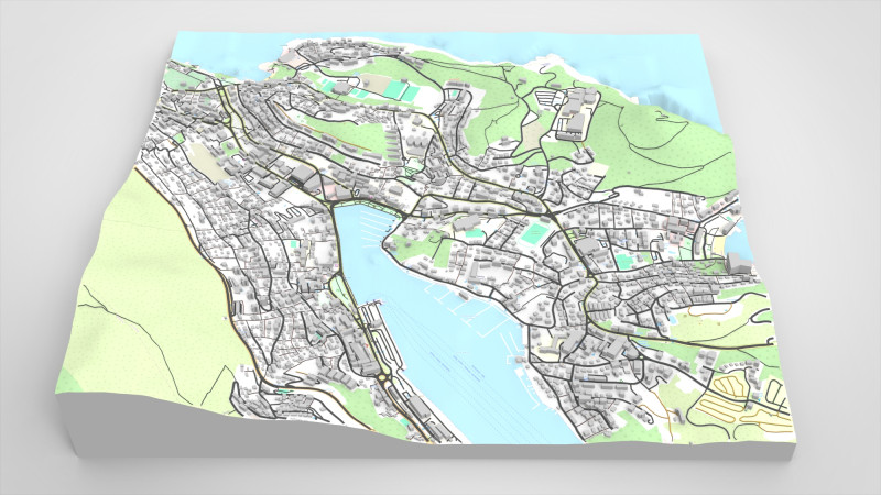 Cityscape Dubrovnik Croatia 3D Model .c4d .max .obj .3ds .fbx .stl .blend