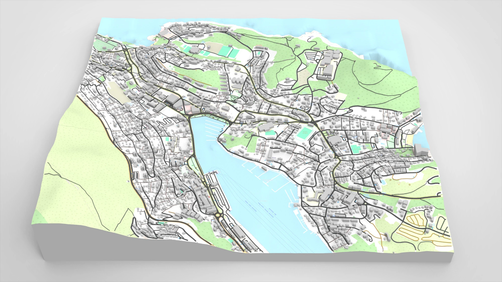 Cityscape Dubrovnik Croatia 3D Model .c4d .max .obj .3ds .fbx .stl .blend 