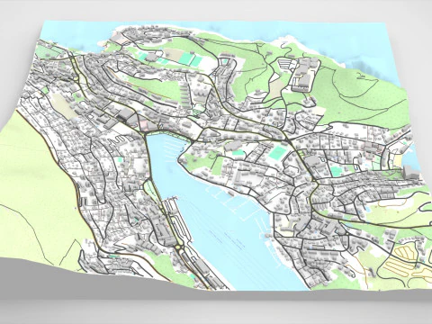Stadtbild Dubrovnik Kroatien 3D Modell