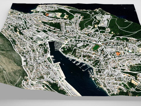 Cityscape Dubrovnik Croatia 3D Model
