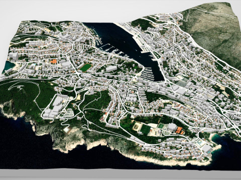 Cityscape Dubrovnik Croatia 3D Model