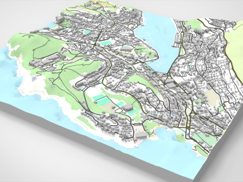 Cityscape Dubrovnik Croatia 3D Model