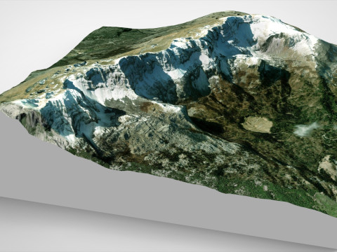 Mountain landscape Bubreg Bosnia and Herzegovina 3D Model