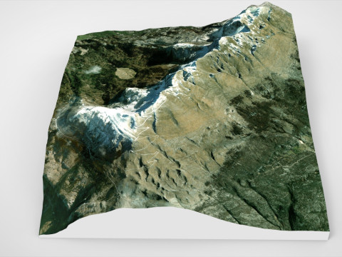 Mountain landscape Bubreg Bosnia and Herzegovina 3D Model