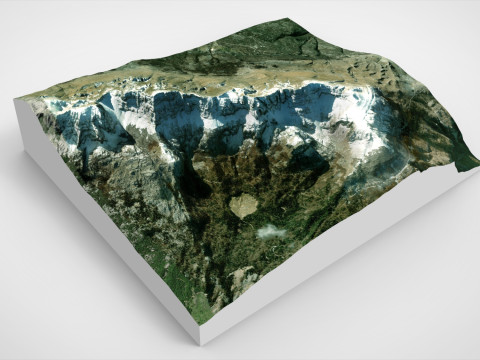 Mountain landscape Bubreg Bosnia and Herzegovina 3D Model