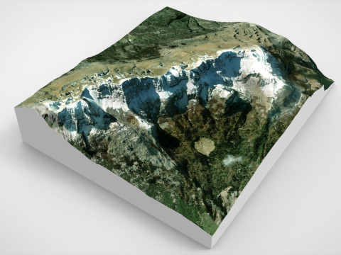 Mountain landscape Bubreg Bosnia and Herzegovina 3D Model