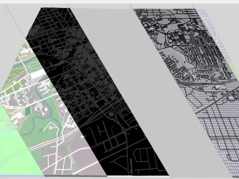 Cityscape Flint Michigan USA 3D Model