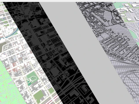 Cityscape Flint Michigan USA 3D Model
