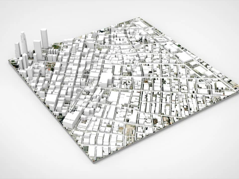 Skid Row Los Angeles United States 3D Model