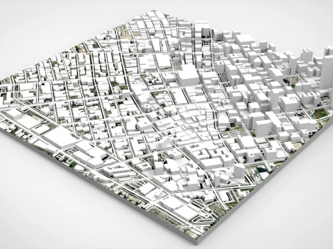 Skid Row Los Angeles United States 3D Model