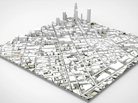 Skid Row Los Angeles United States 3D Model