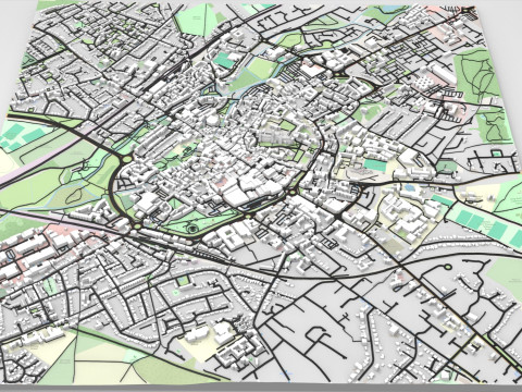 Cityscape Canterbury United Kingdom 3D मॉडल
