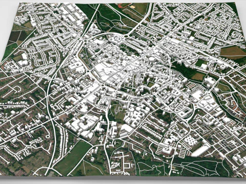 Cityscape Canterbury United Kingdom 3D Model