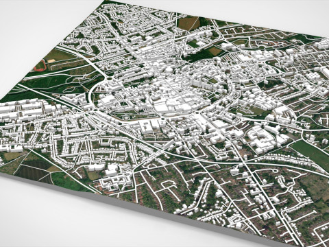 Şehir manzarası Canterbury Birleşik Krallık 3D Model