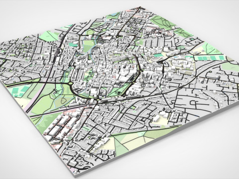 Şehir manzarası Canterbury Birleşik Krallık 3D Model