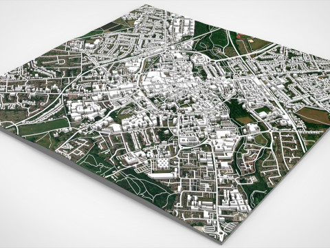 Şehir manzarası Canterbury Birleşik Krallık 3D Model